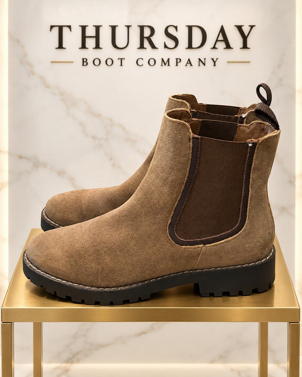 Thursday Boot Company Everyday Tan Suede Chelsea Boots Size 7.5